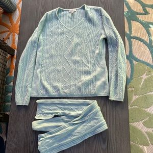 Charter Club Embellished Beaded Sweater & Scarf Set